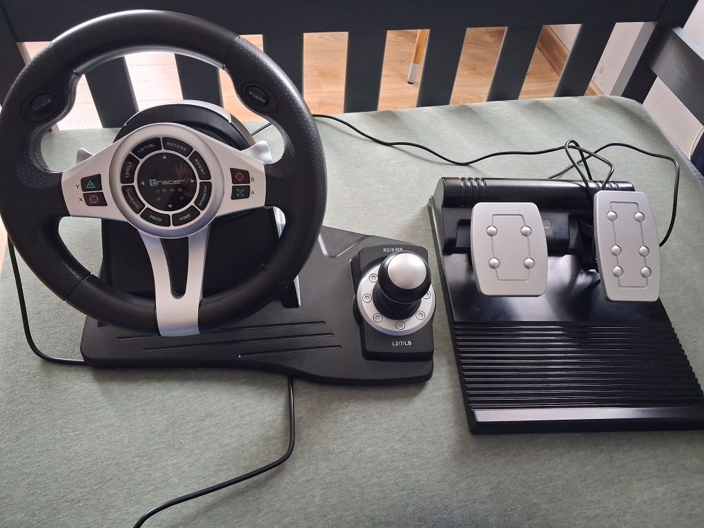Kierownica  PC Z biegami sprzęgło PedAŁY DO PS4 komputera LAP