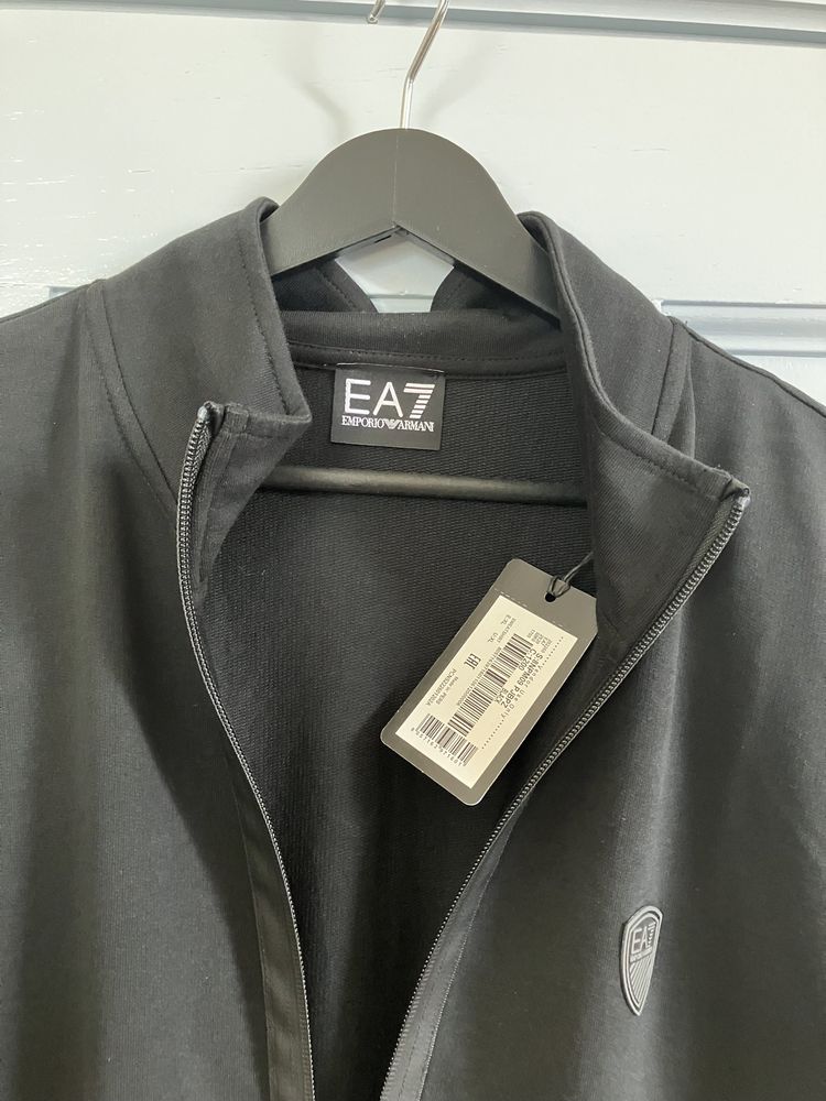 Emporio Armani EA7 luksusowa włoskie bluza Black Nowość