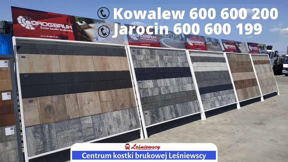 Kostka brukowa Drogbruk-VIA TRES kolor Inverno na taras podjazd z HDS