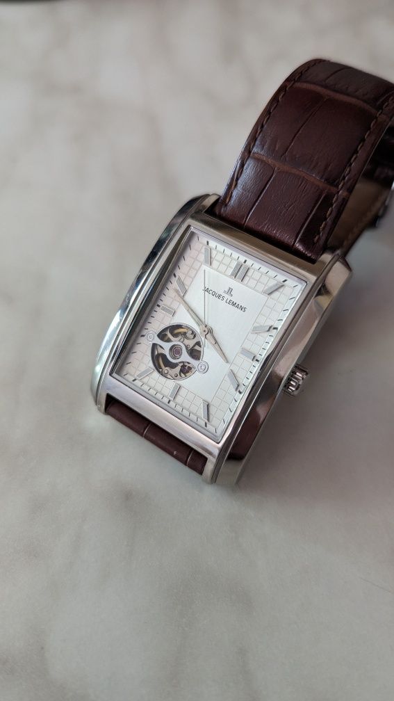 Часы Jacques lemans 1-1477 automatic, годинник скелетон