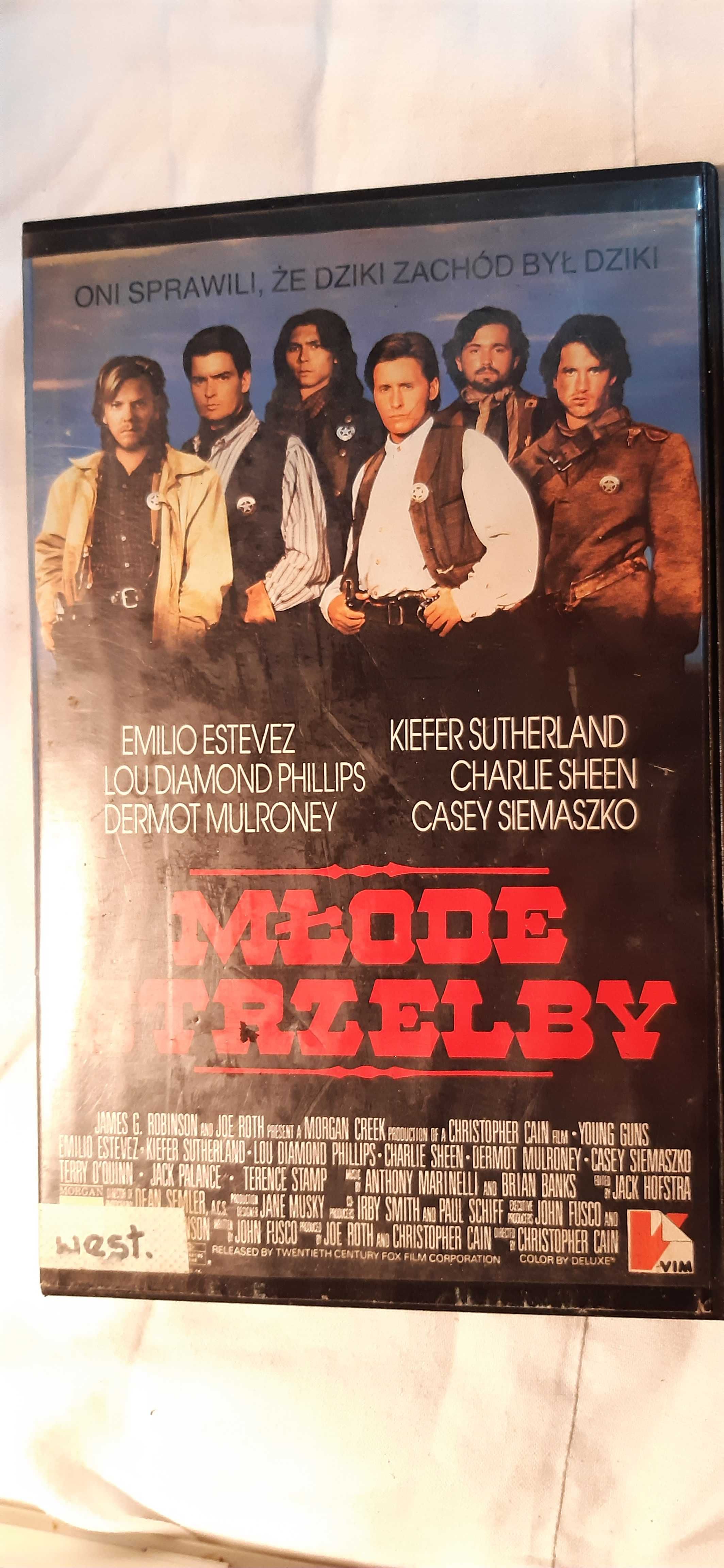 stara kaseta vhs młode strzelby western dla kolekcjonerów