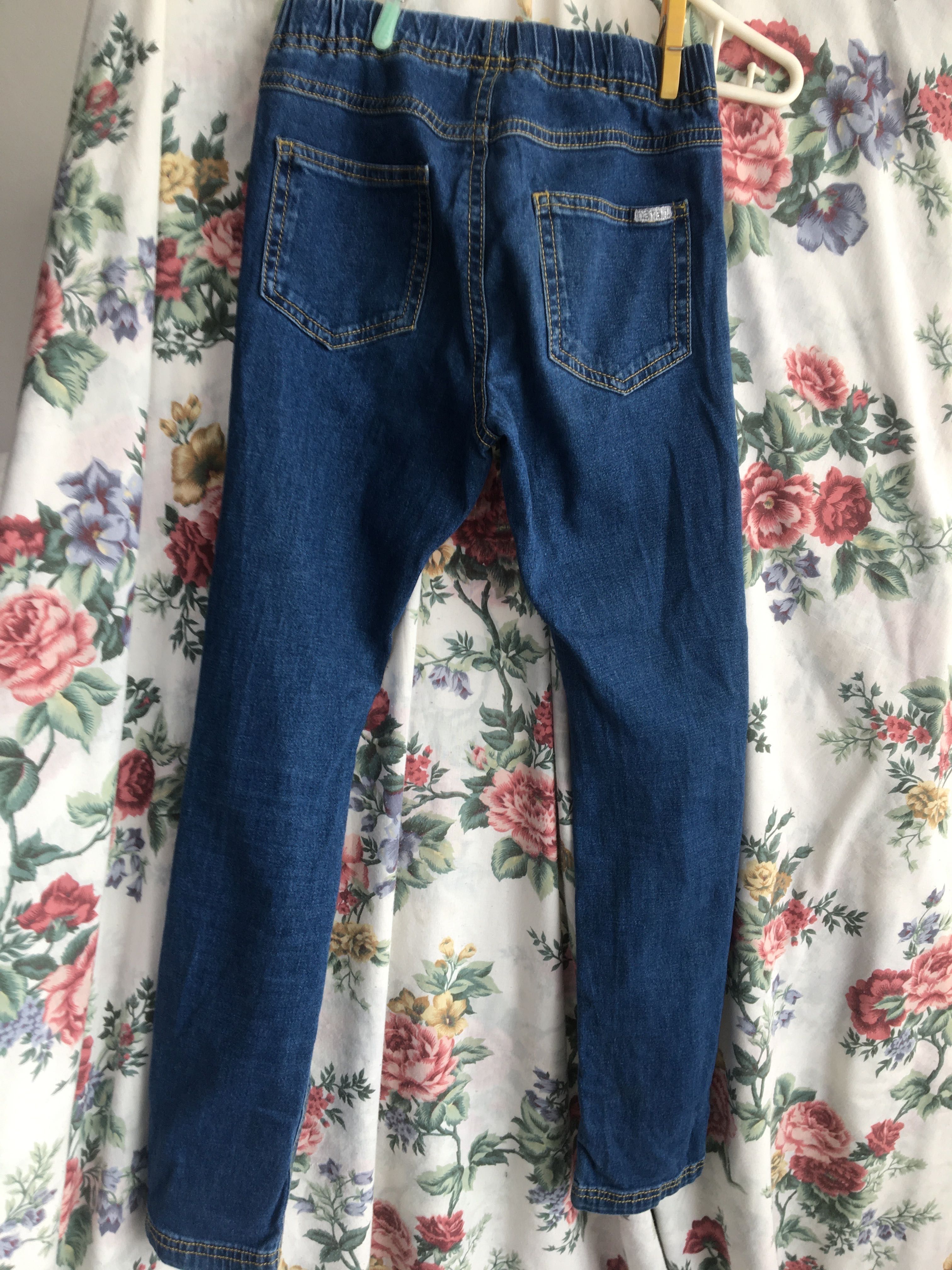Name it, 134/140, tregginsy jeans elastyczne, pas regulowany