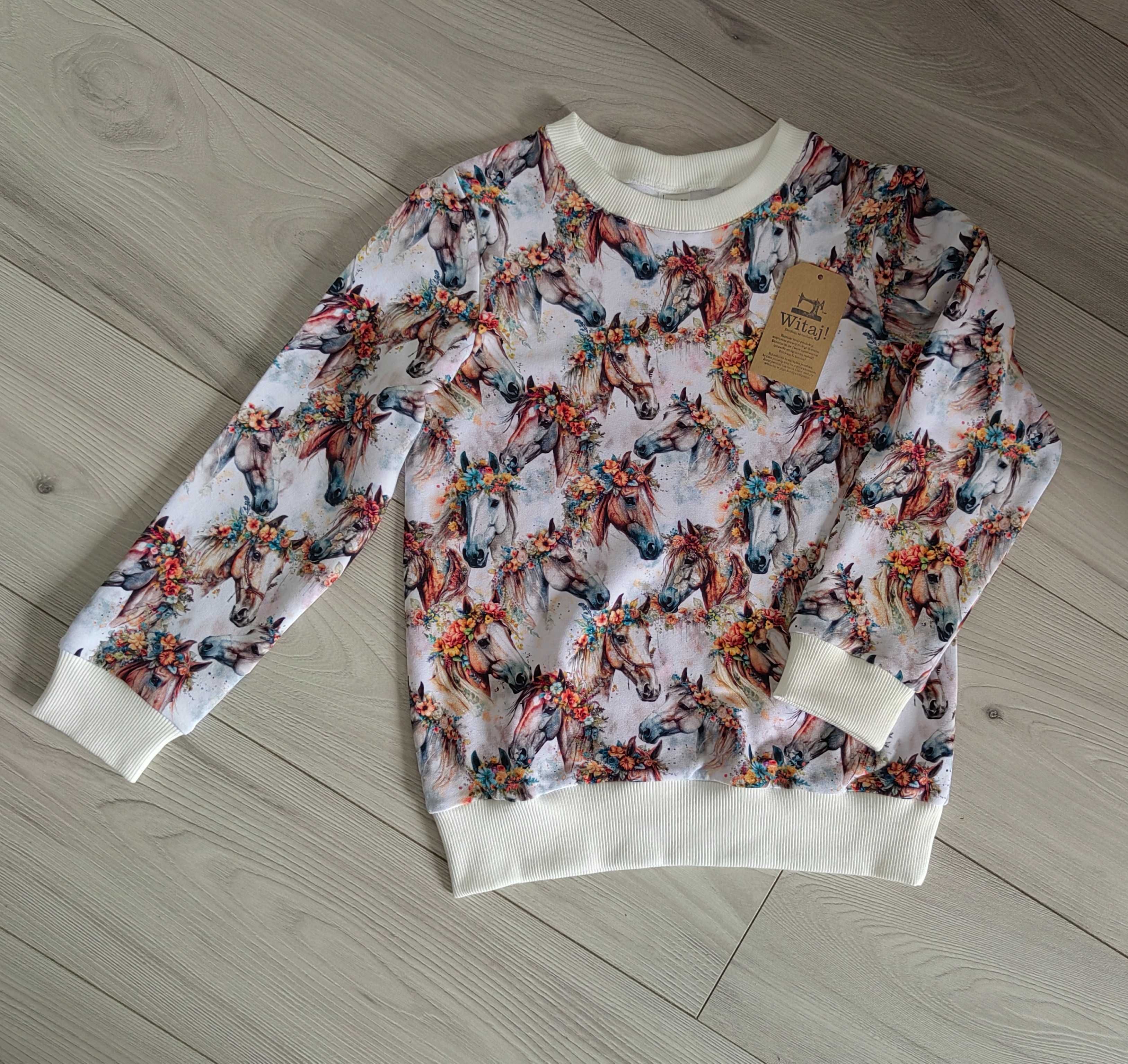 Bluza dziewczęca konie koń rozm 122
