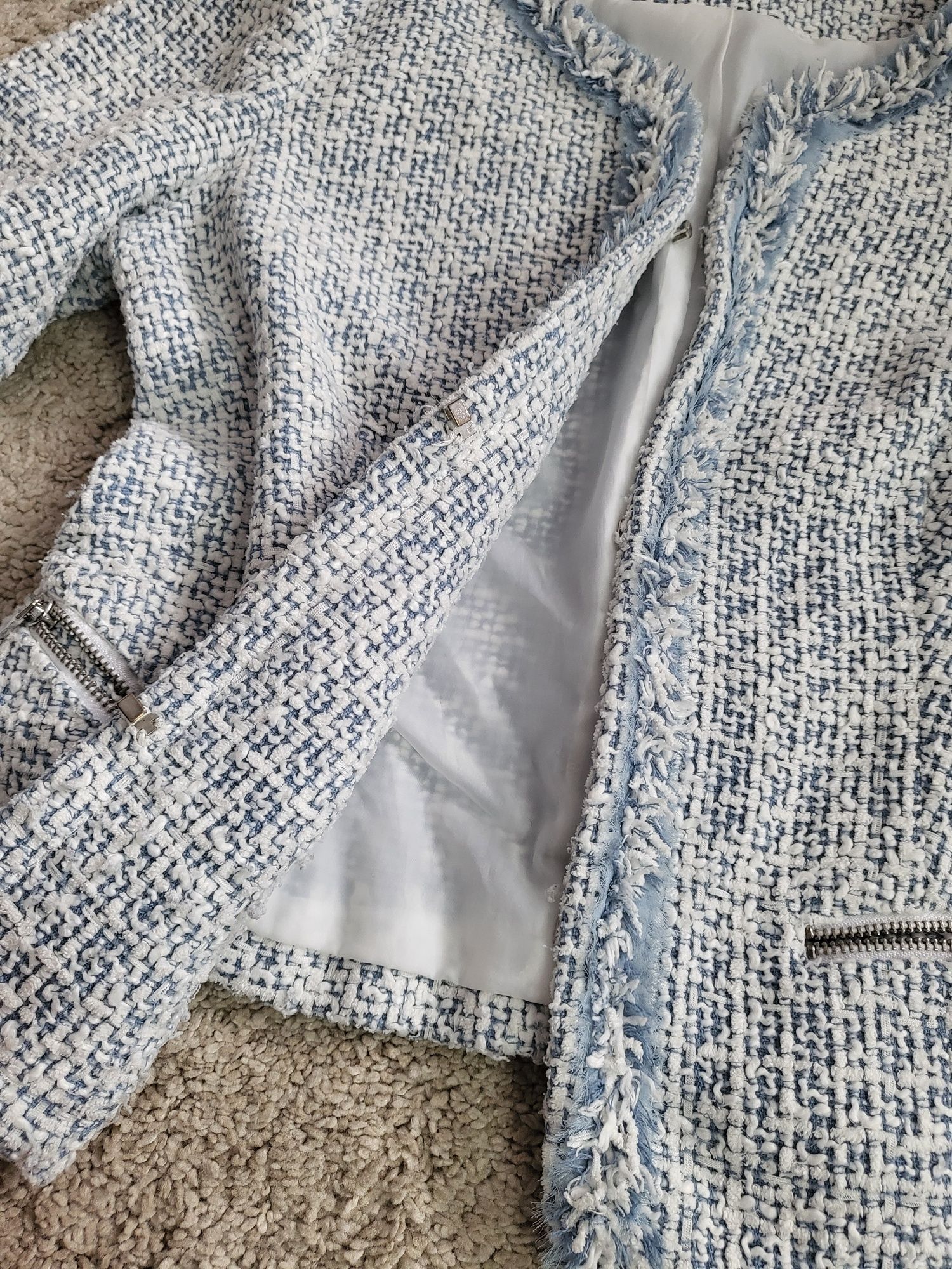 Marynarka w stylu vintage elegancka klasyczna do pracy biura wiosna