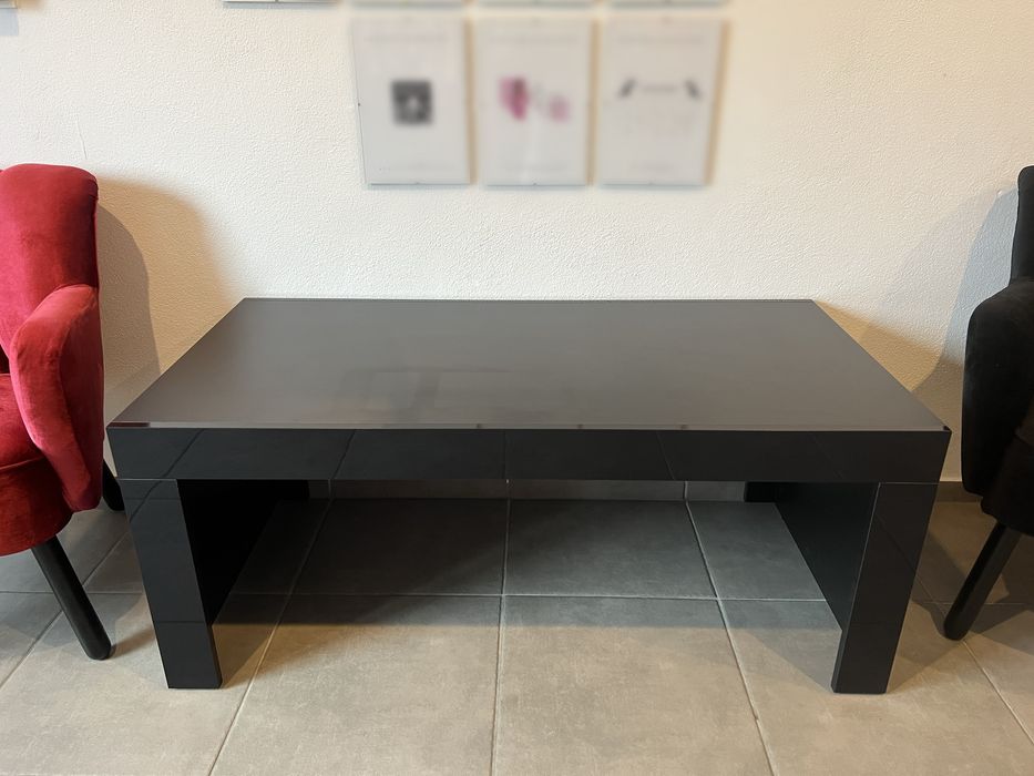 Czarna ława stolik 120 x 60