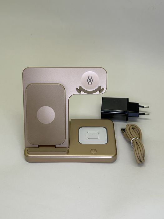 Бездротова зарядна станція 3 в 1 — телефон, годинник, навушники