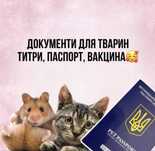 Терміново! Ветеринарні документи для тварин