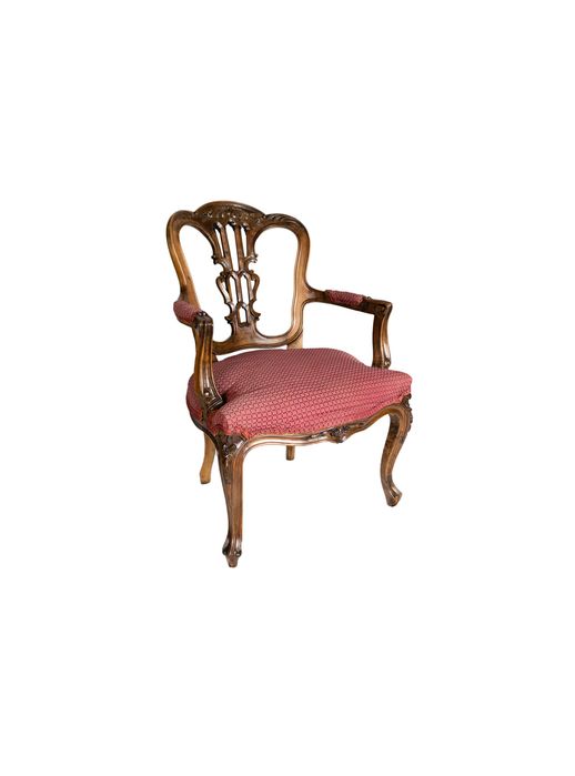 Cadeirão veneziano nogueira | Luís XV