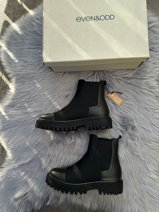 botki czarne damskie buty sztyblety Even & odd nowe r 36