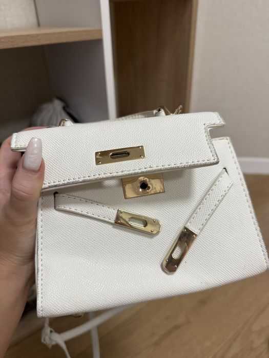 Сумка під Ermes біла