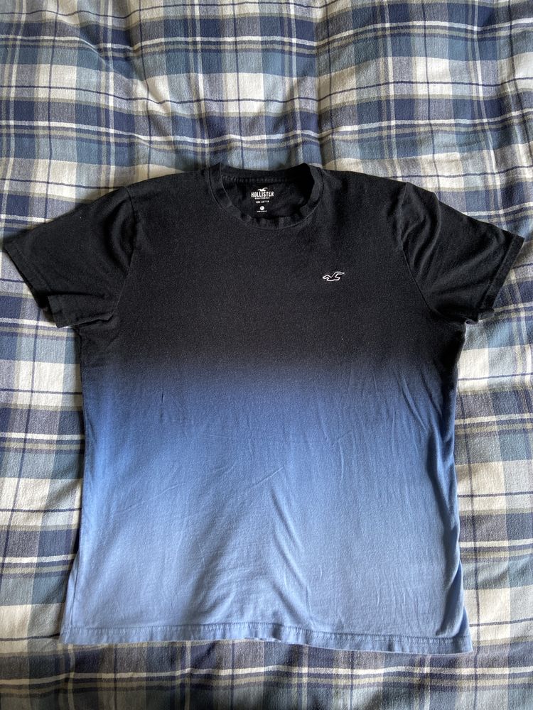 Hollister czarno-blłękitny T-shirt meski rozm. L