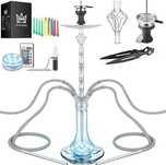 Ryosee® Zestaw do sziszy, przenośny 4 węże, z aluminiową rurą, 94 cm