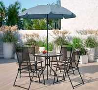Шикарний садовий комплект стіл крісла і парасолька стиль і міцність