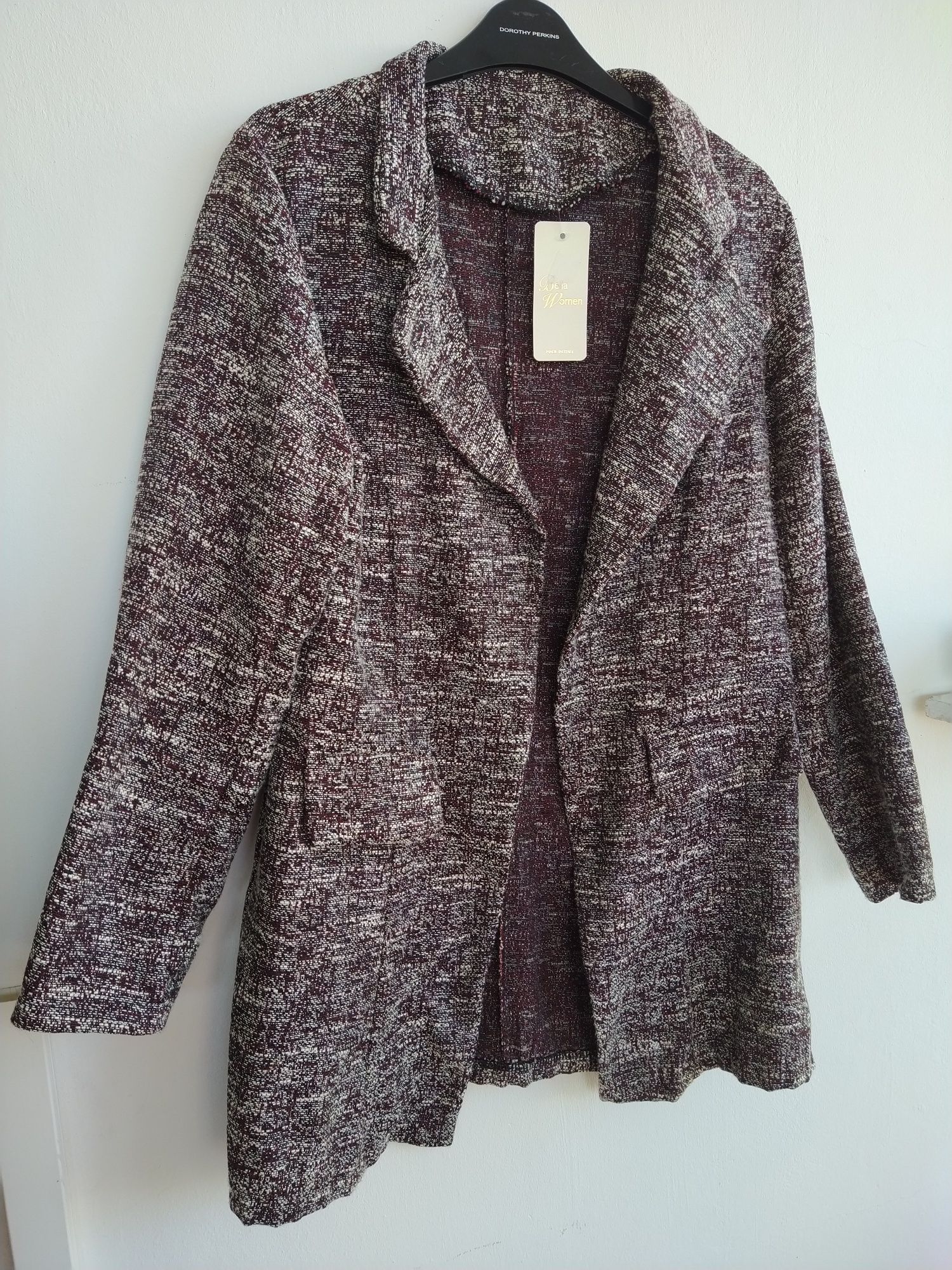 Casaco bordeaux mesclado - Bella Women - Tamanho XL - Novo!