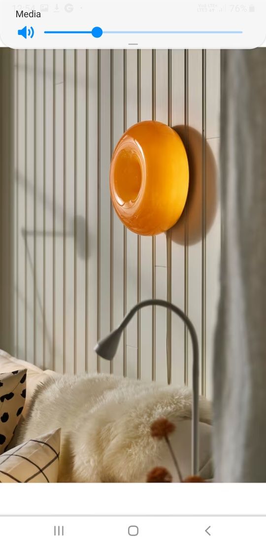 Lampa varmblixt Ikea pączek donat pomarańcz szkło kolekcja limited mar
