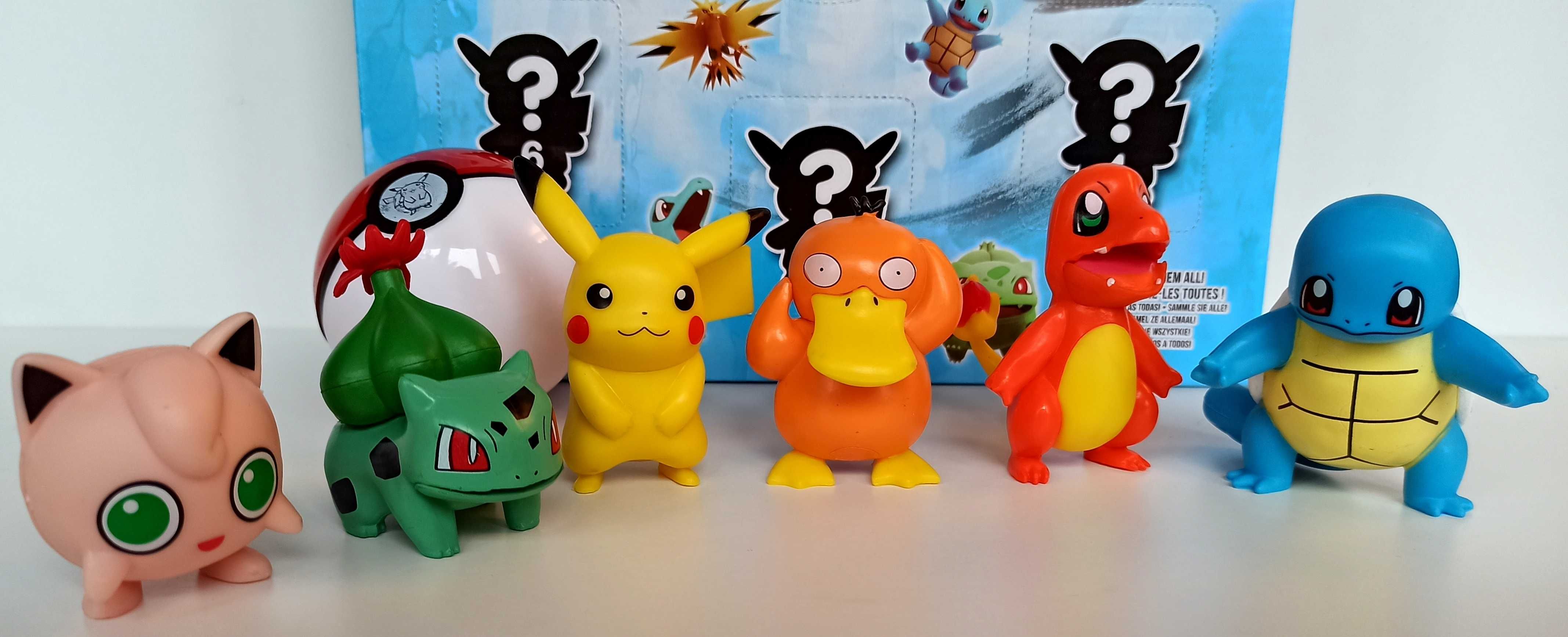 Zestaw 6 szt figurki pokemony charmander eevee pikachu squirtle