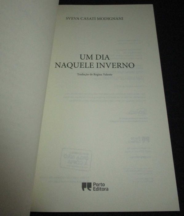 Livro Um dia naquele inverno Sveva Casati Modignani