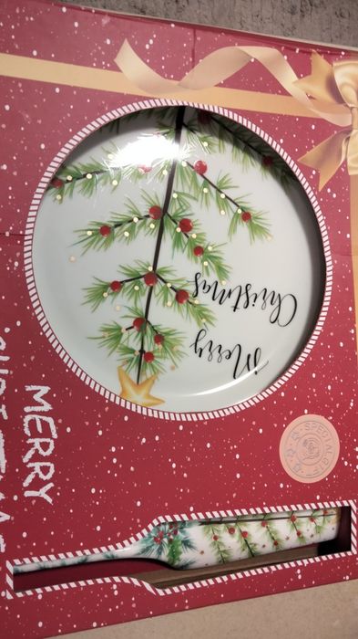 Conjunto de Natal novo (prato de bolo)