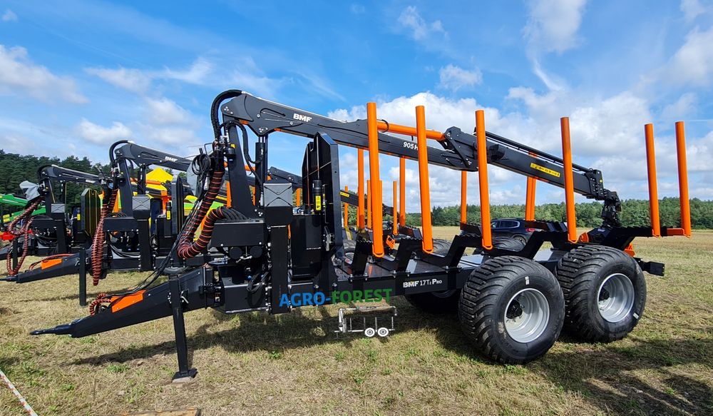 Nowa ! Przyczepa Leśna - BMF 17T Żuraw 7.5m | 17T2Pro750Hp | Leasing !