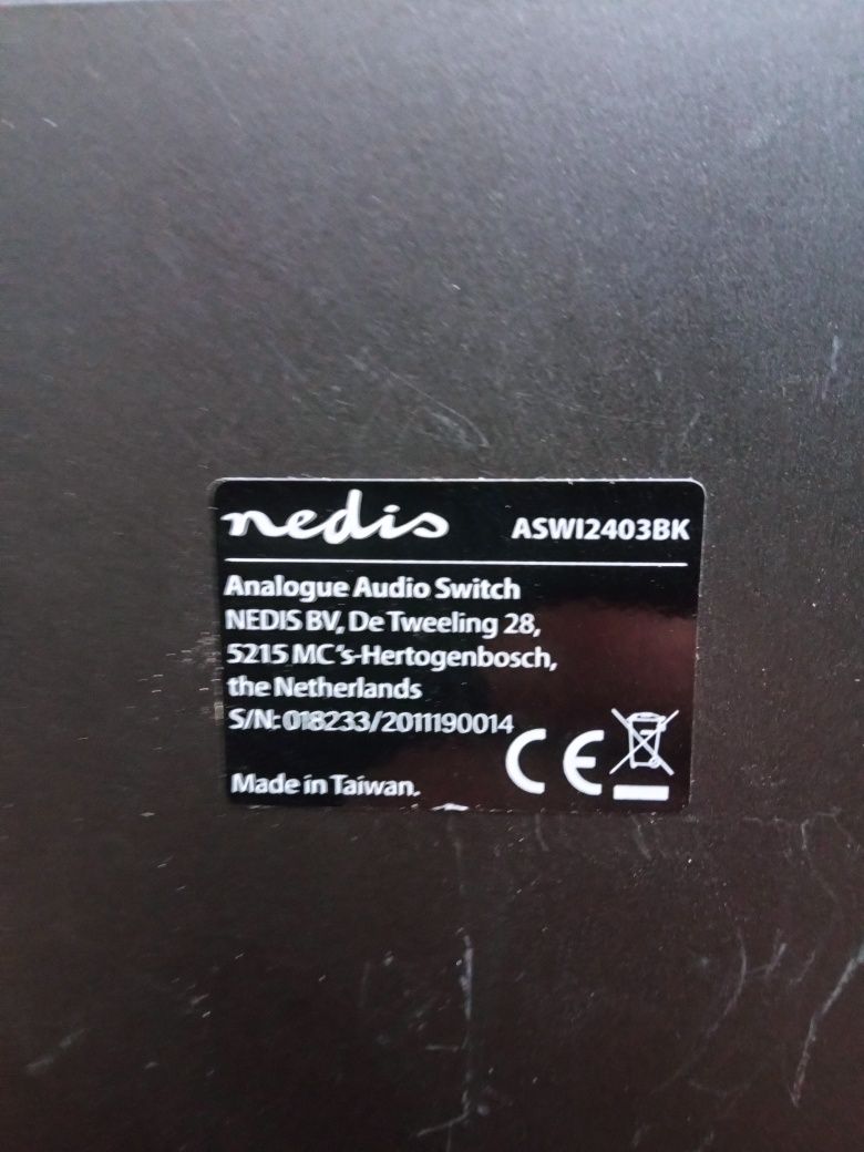 Swich audio RCA chinch 3 wejścia 1 wyjście Nedis