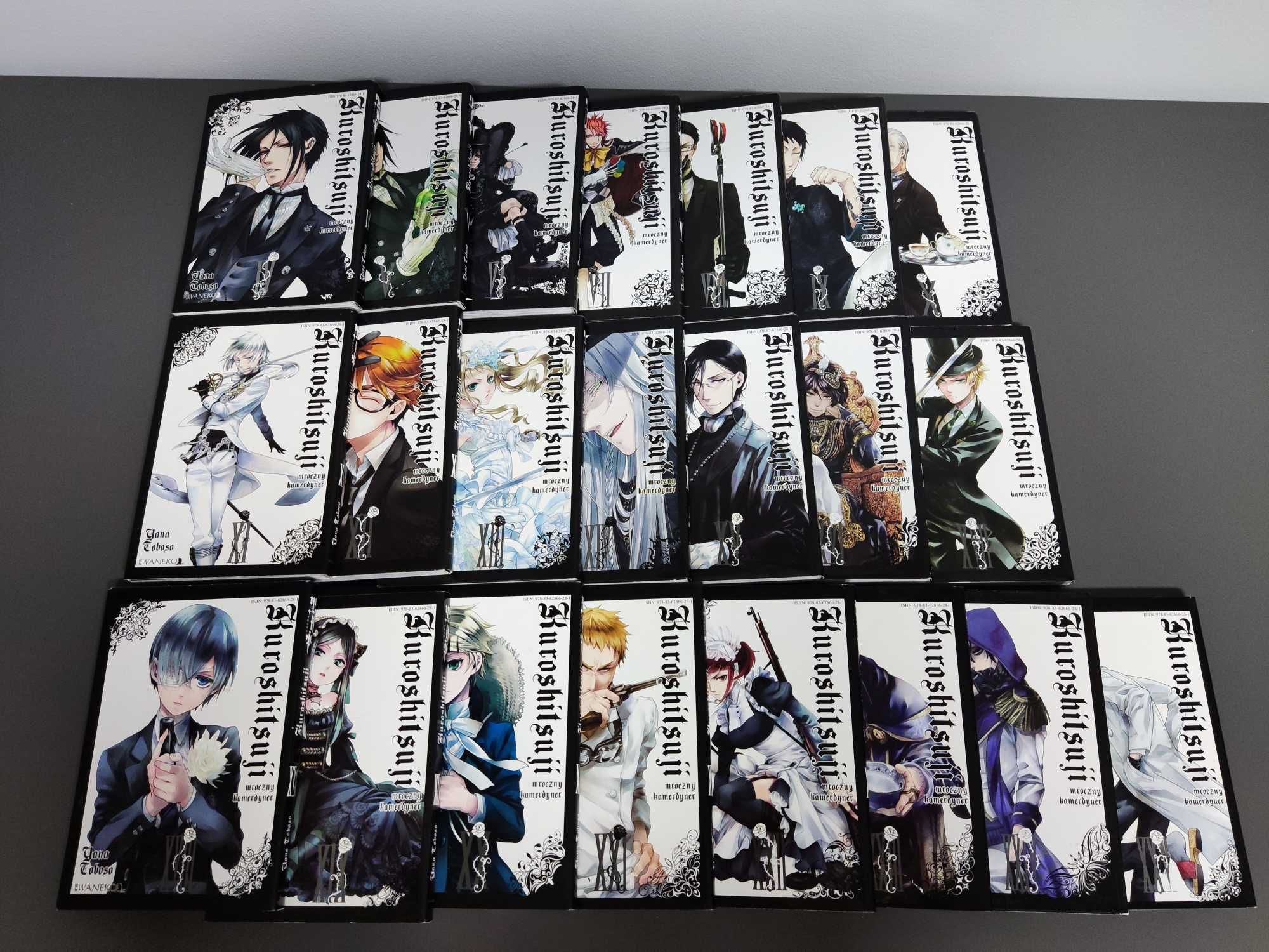 Kolekcja manga komiks Kuroshitsuji 1-25