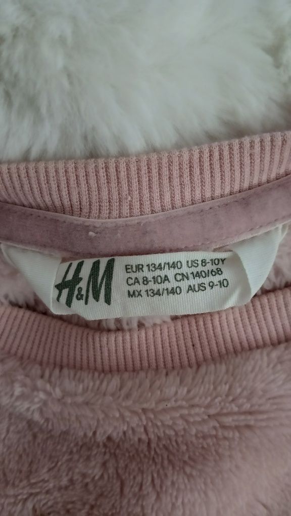 Różowa pluszowa bluza H&M