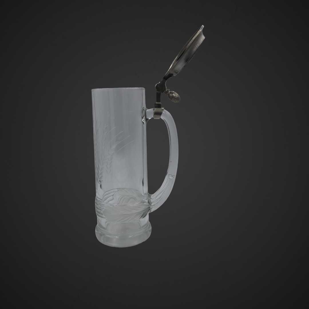 Kufel szlifowany szklany szkło cyna pojemność 0,5 l b41/051902