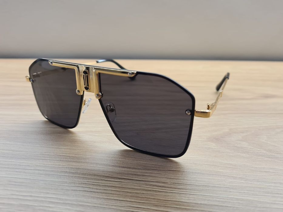 Nowe Męskie Zlote Okulary Przeciwsłoneczne Polaryzacyjne UV400 Gucci