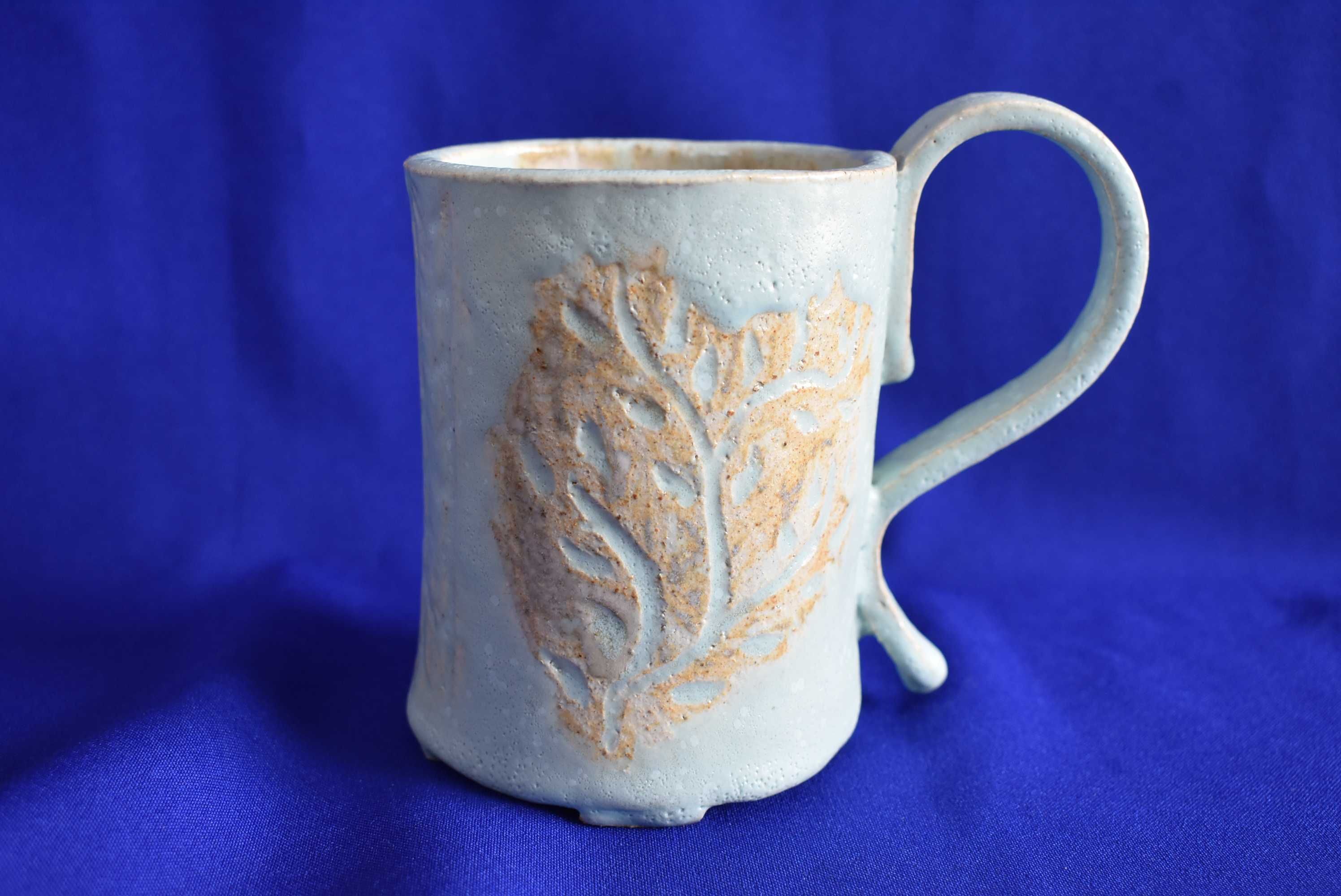 Kubek ceramiczny ręcznie wykonany miętowy