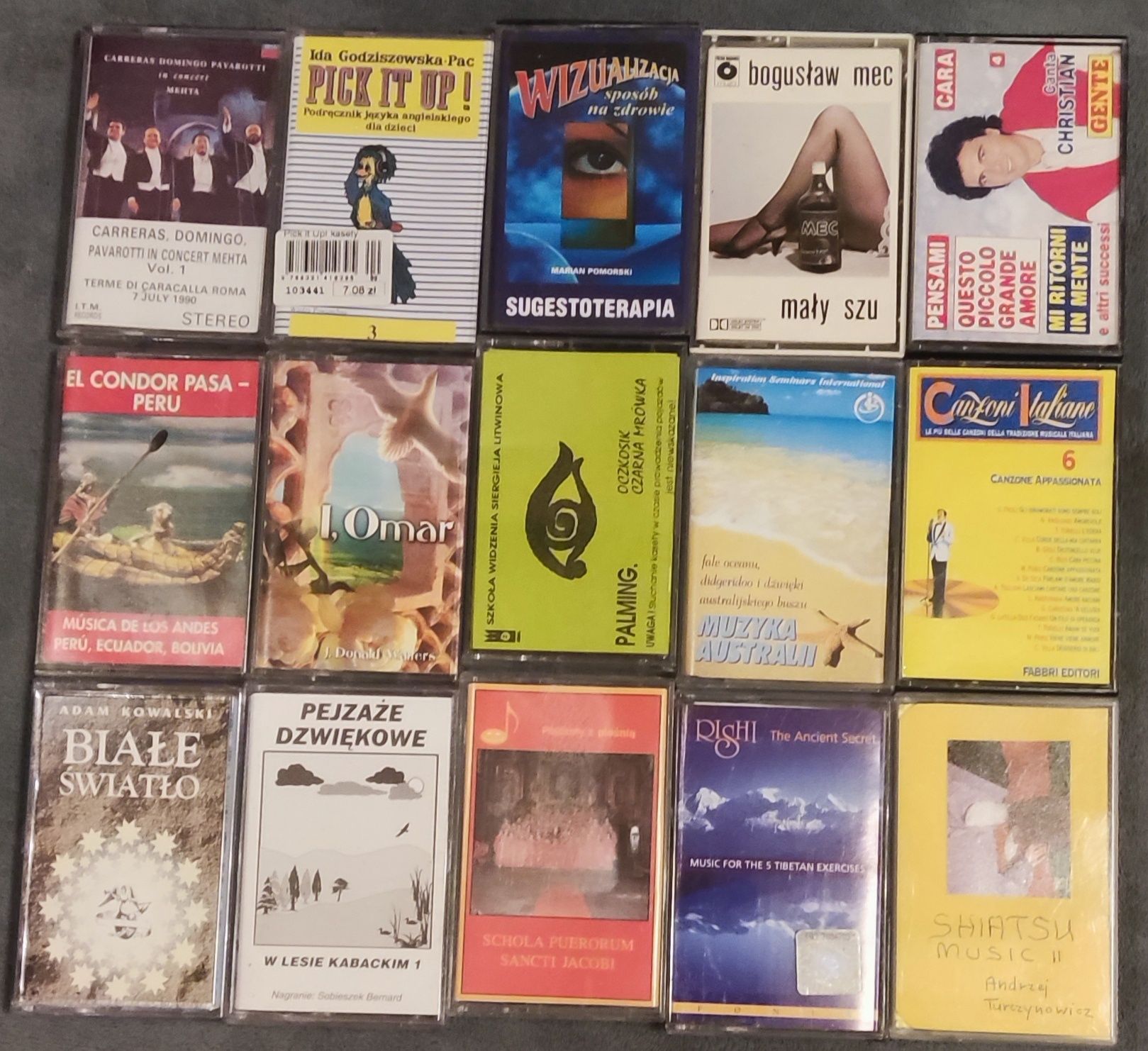 Zestaw 15 kaset magnetofonowych