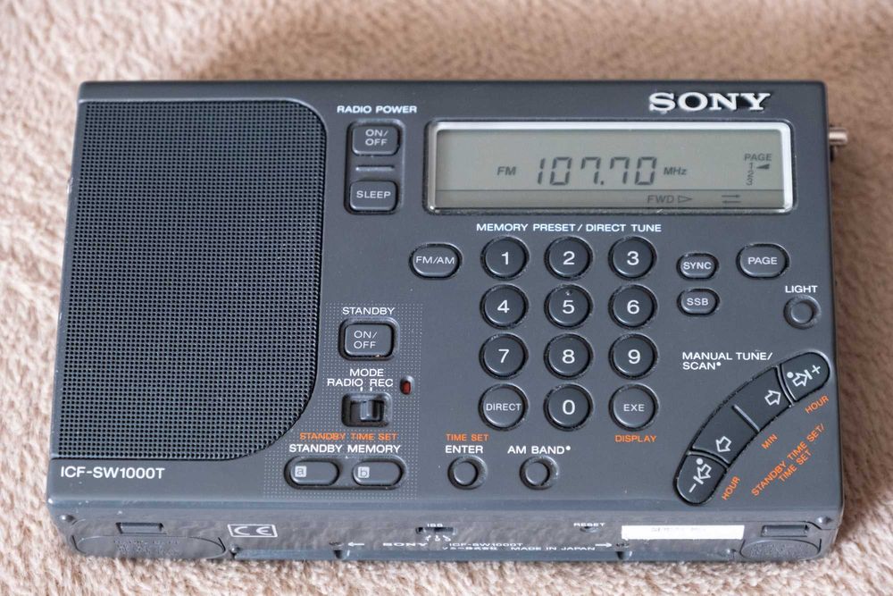 SONY ICF-SW1000T AM FM SSB Приём всех радиолюбит двойное преобр. Новый