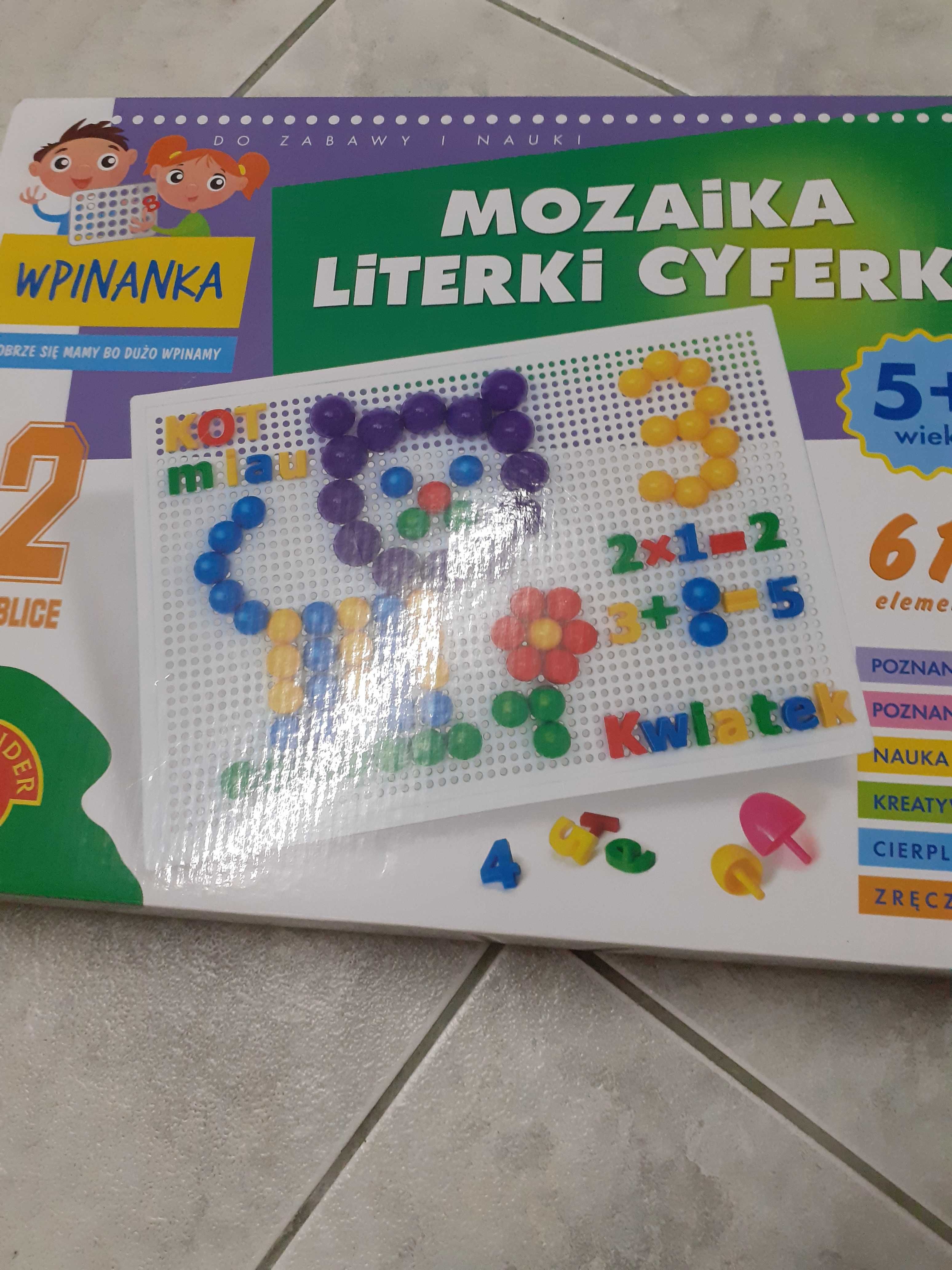 Idealne dla 5-6 latka do wpinania wzorów  i tworzenia wyrazów za 20zł