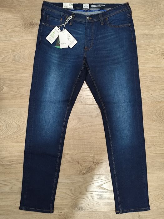 Jeansy Mustang Oregon Slim Denim męskie dżinsy spodnie nowe 38/34