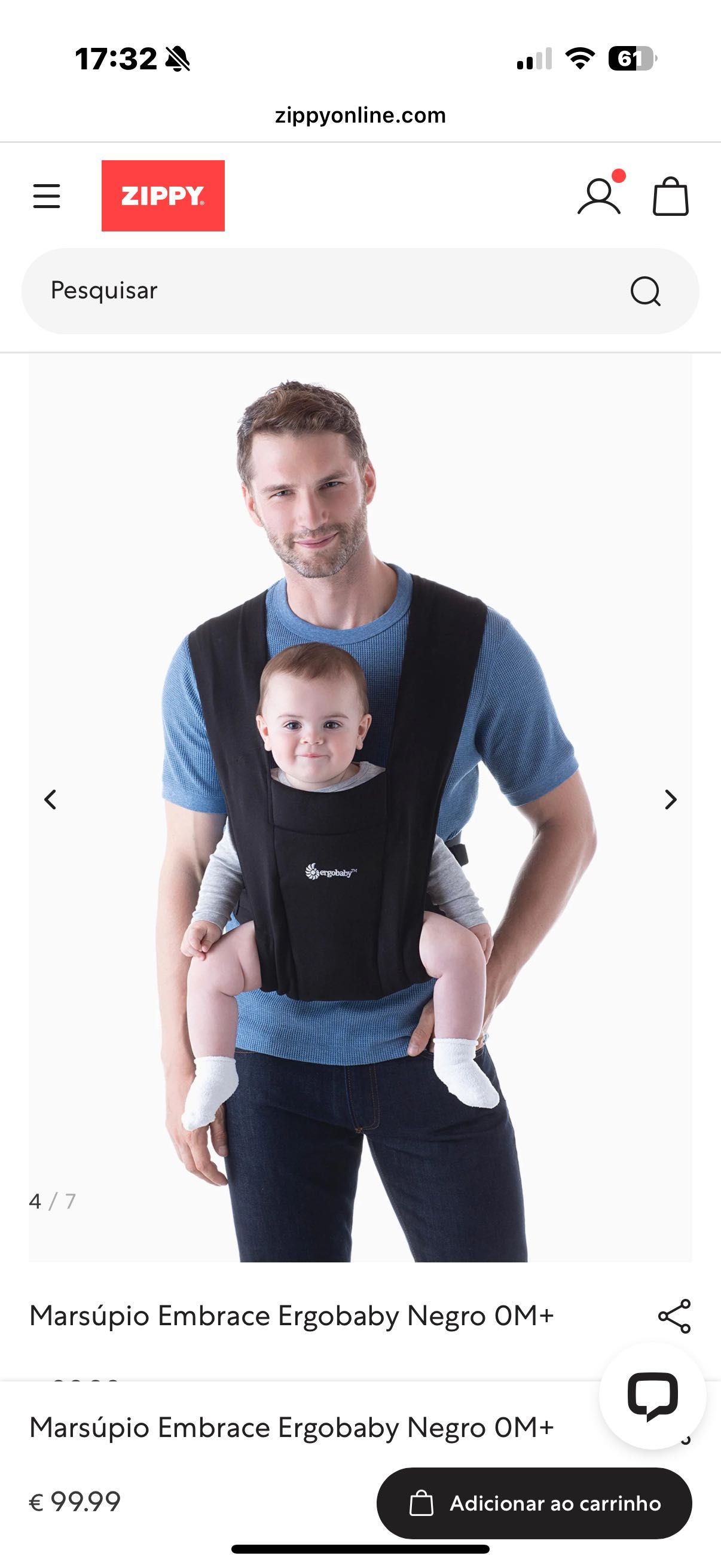 Marsúpio Embrace Ergobaby