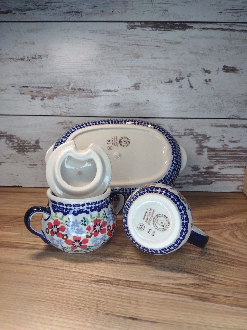 Komplet deserowy ceramika Bolesławiec