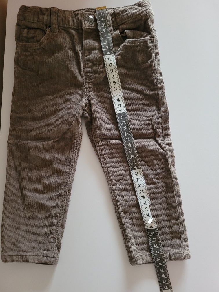 Spodnie jeansy sztruks zara 80 i 86