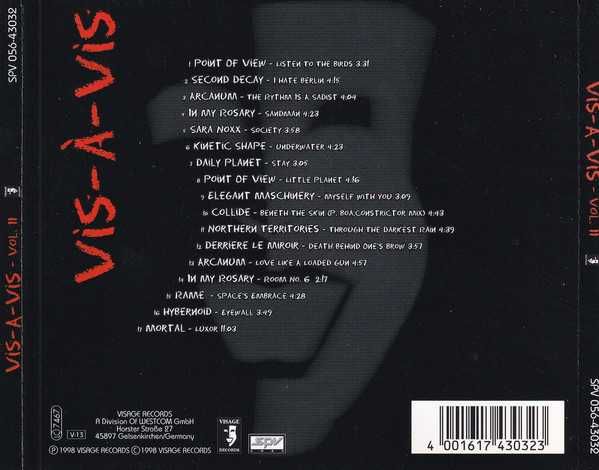 VIS - A-VIS       cd                           gothic synthpop