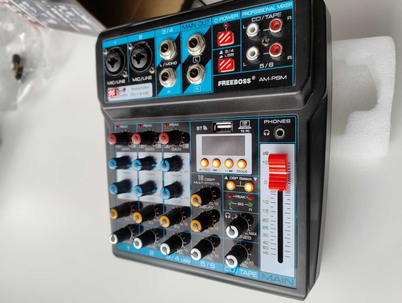 mixer audio 6 kan. z interfejsem audio USB bluetooth