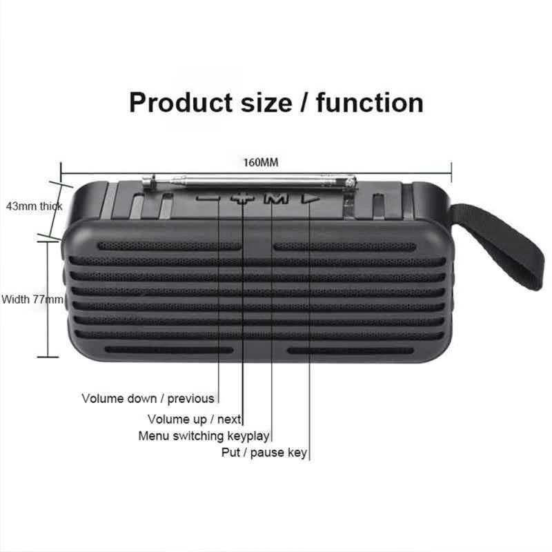 Радіо, ліхтарик, bluetooth-колонка на сонячній батареї, павербанк