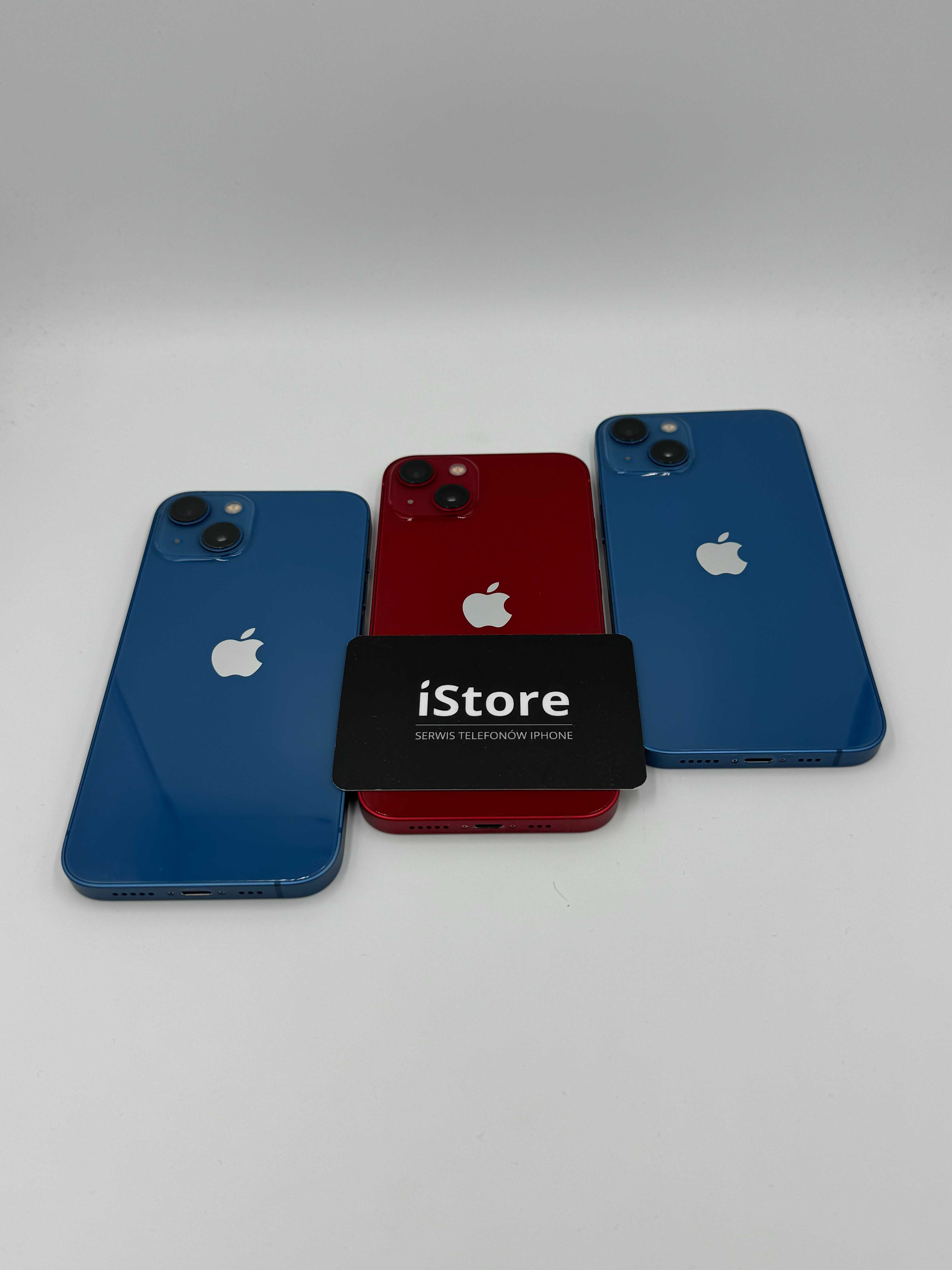 iPhone 13 • Blue • Red • 128 GB bateria 90% kondycji • GWARANCJA •