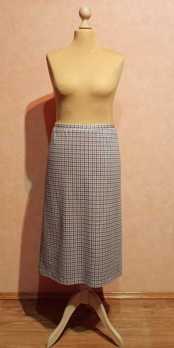 Элегантная комфортная юбка в гусиною лапку (Англия).