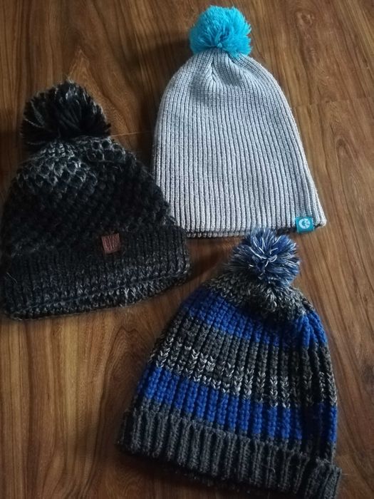 3 czapki zimowe nastolatek