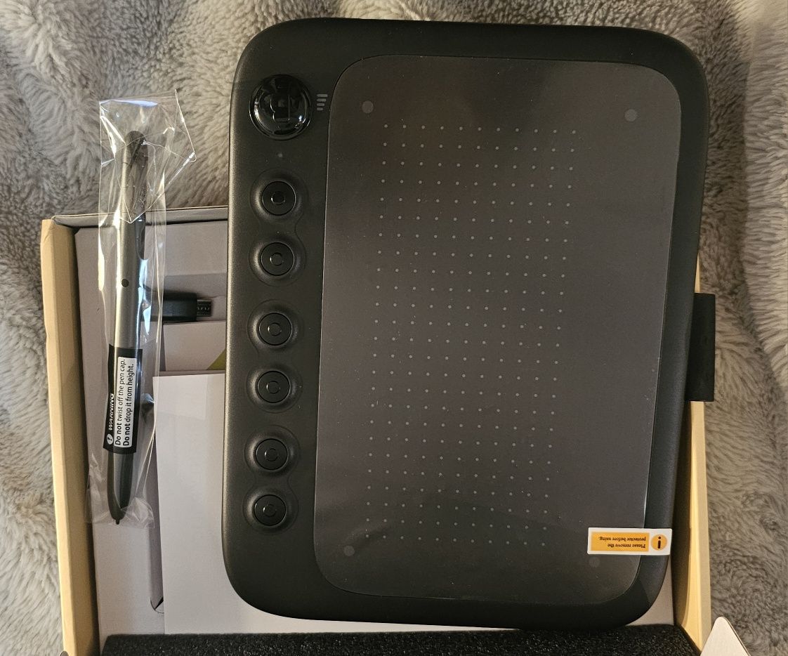 Ugee q6 tablet graficzny czarny A5 do komputera smartphona
