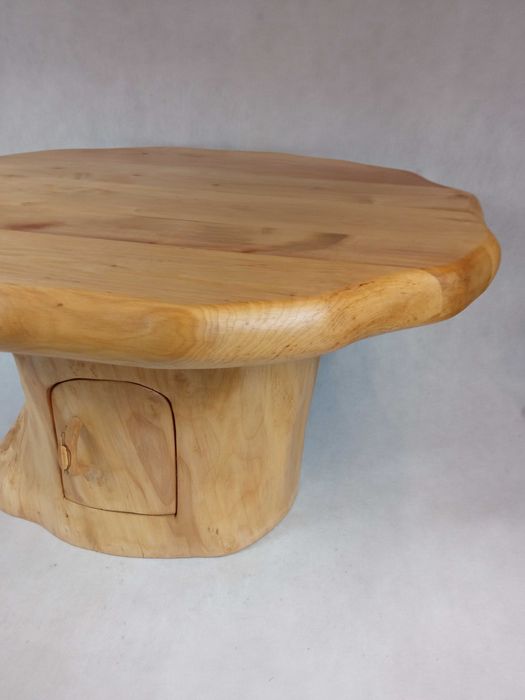 Stolik kawowy drewniany Premium Barek Góralski Unikat SCHOWEK W PNIU