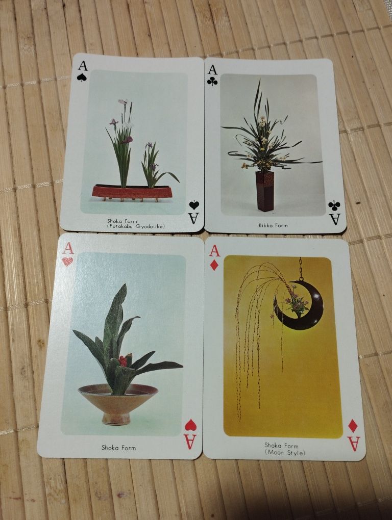Икэбана игральные карты Япония Ikebana Ikenobo Institute Винтаж Ориг