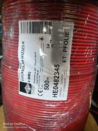 Kabel Przewód solarny czerwony 4mm. 500m rolka