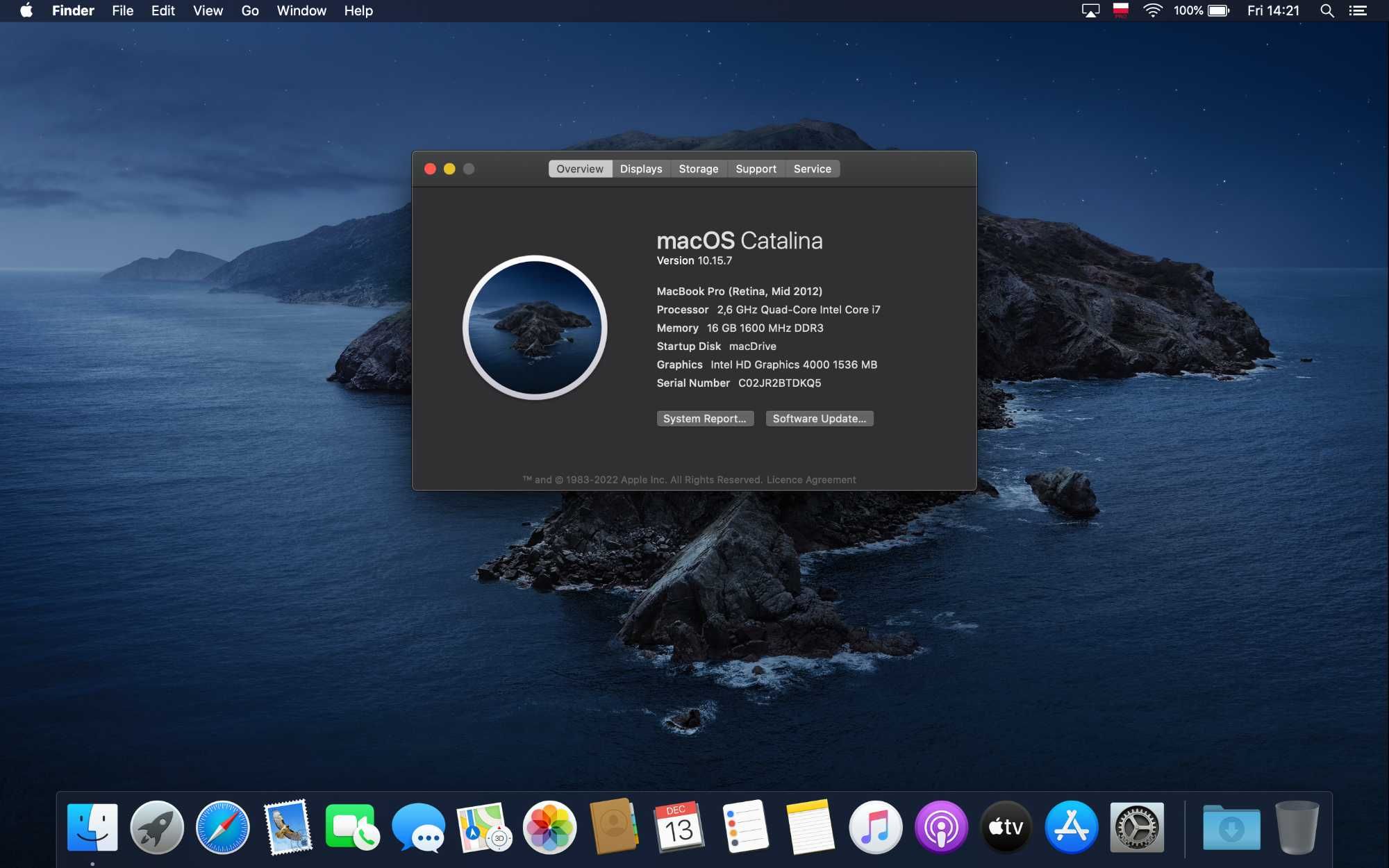 MacbookPro Retina 2012 i7 256/16