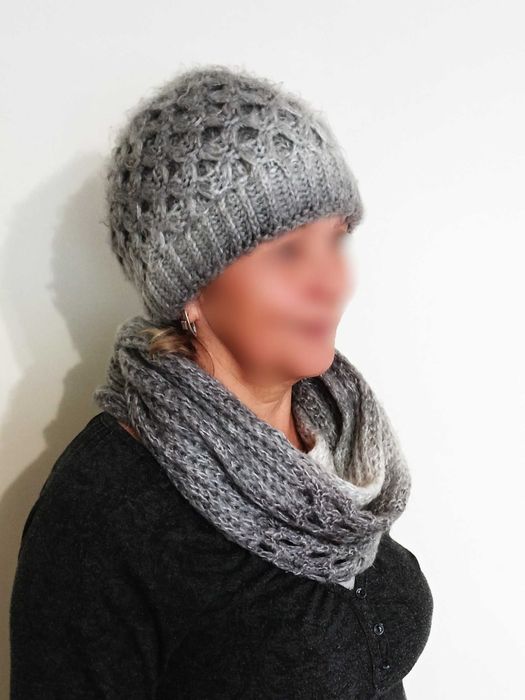 Komplet ciepła miękka czapka i szalik
