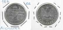 Alemanha. 5 moedas prata de 10 euros. Todas diferentes. Sem circular.