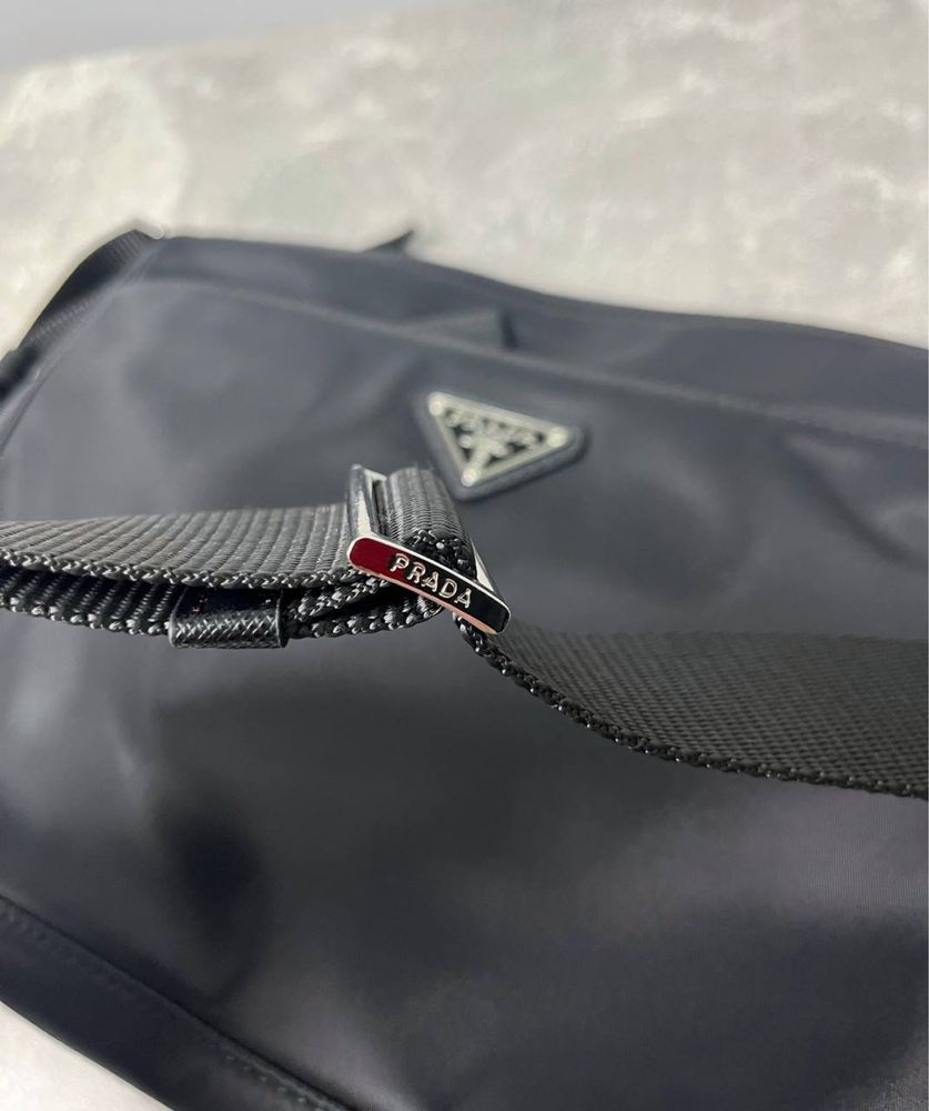 Сумка Prada Re-Nylon 1BC421 нейлонова чорна чоловіча